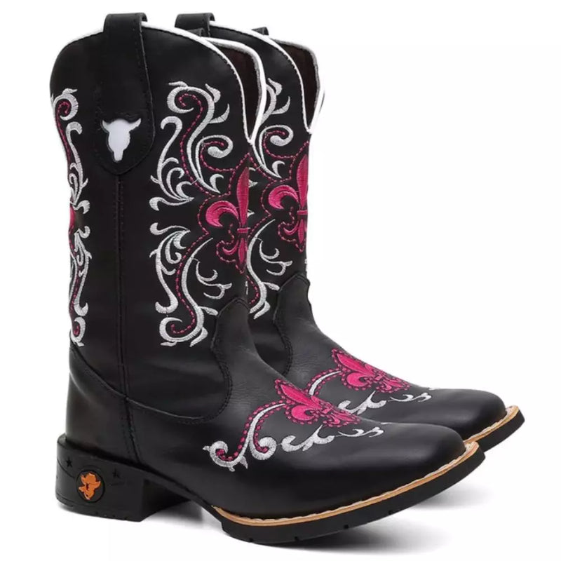 Bota Texana Feminina "Orquídea Rosa" - Esporatto