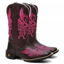 Bota Texana Feminina "Floral Rosa" - Esporatto