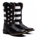 Bota Texana Masculina "Estados Unidos" Preta - Esporatto