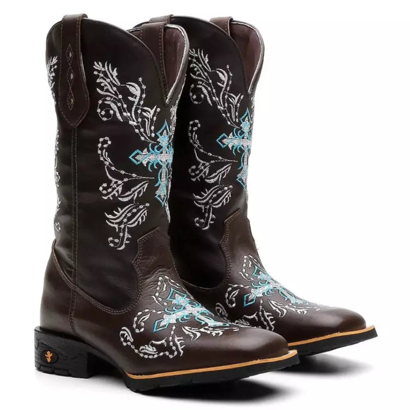 Bota Texana Feminina "Cruz Azul" - Esporatto