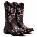 Bota Texana Feminina "Cruz Rosa" - Esporatto
