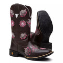 Bota Texana Feminina "Mandala Rosa" - Esporatto