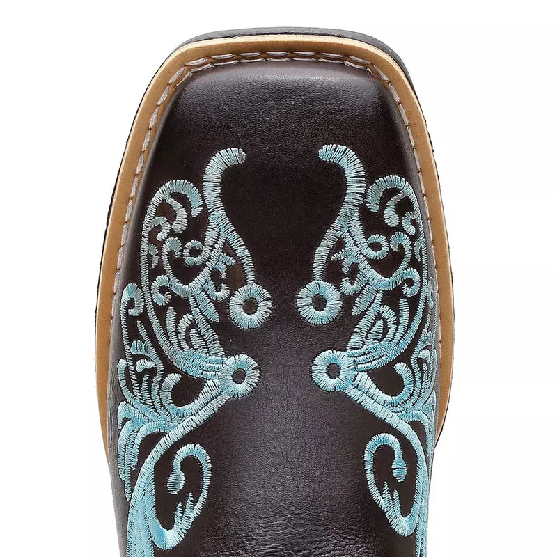 Bota Texana Feminina "Floral Azul" - Esporatto