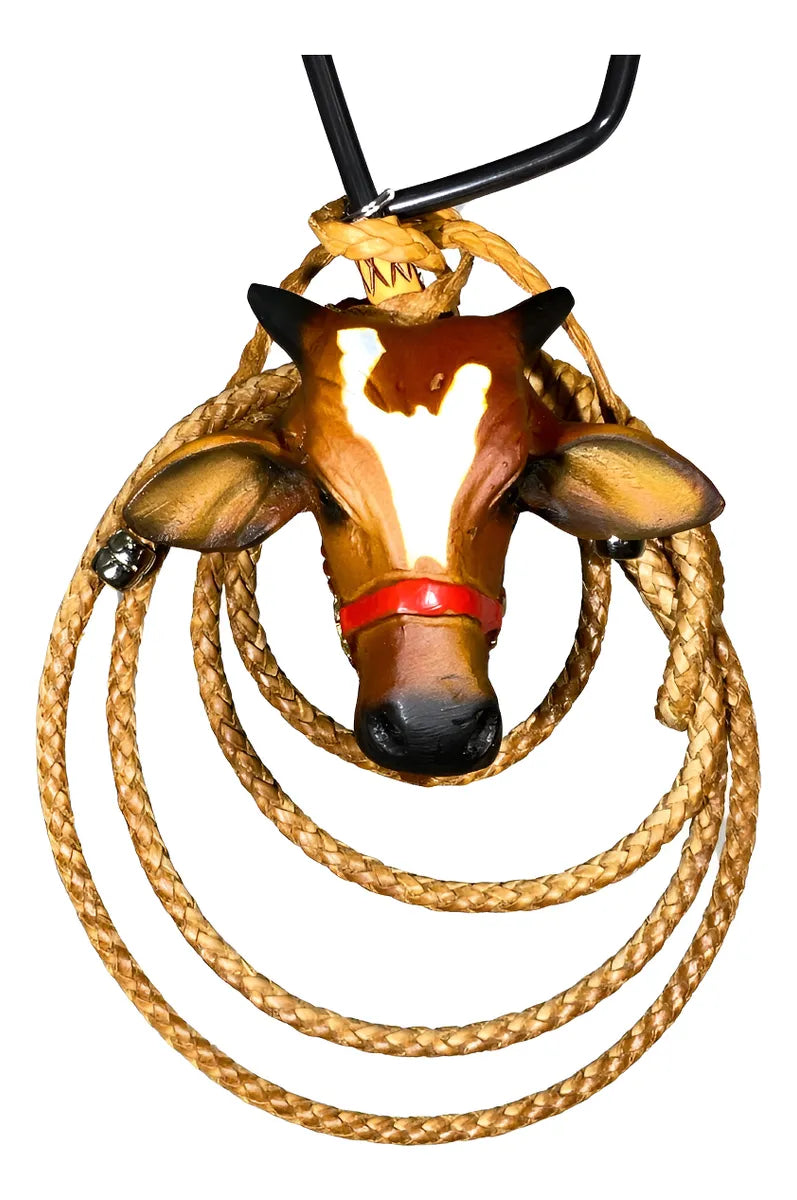 COMPRE 1 LEVE 3 - Enfeite De Retrovisor Boi Gado Nelore + Mini Laço