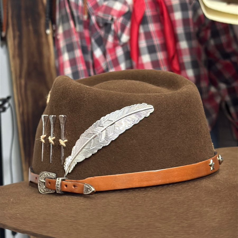 Chapéu 3 Cravos Casca de Bala Marrom